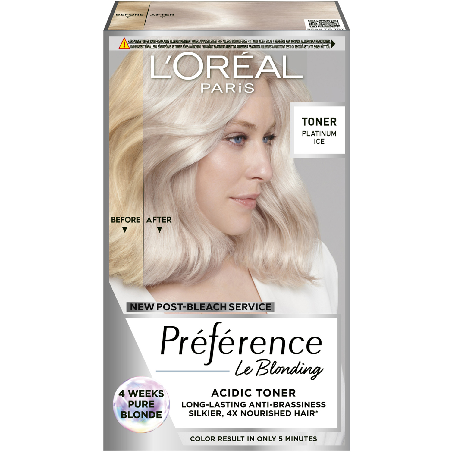 L'Oréal Paris Préférence Le Blonding Toner Platinum Ice 1 pcs