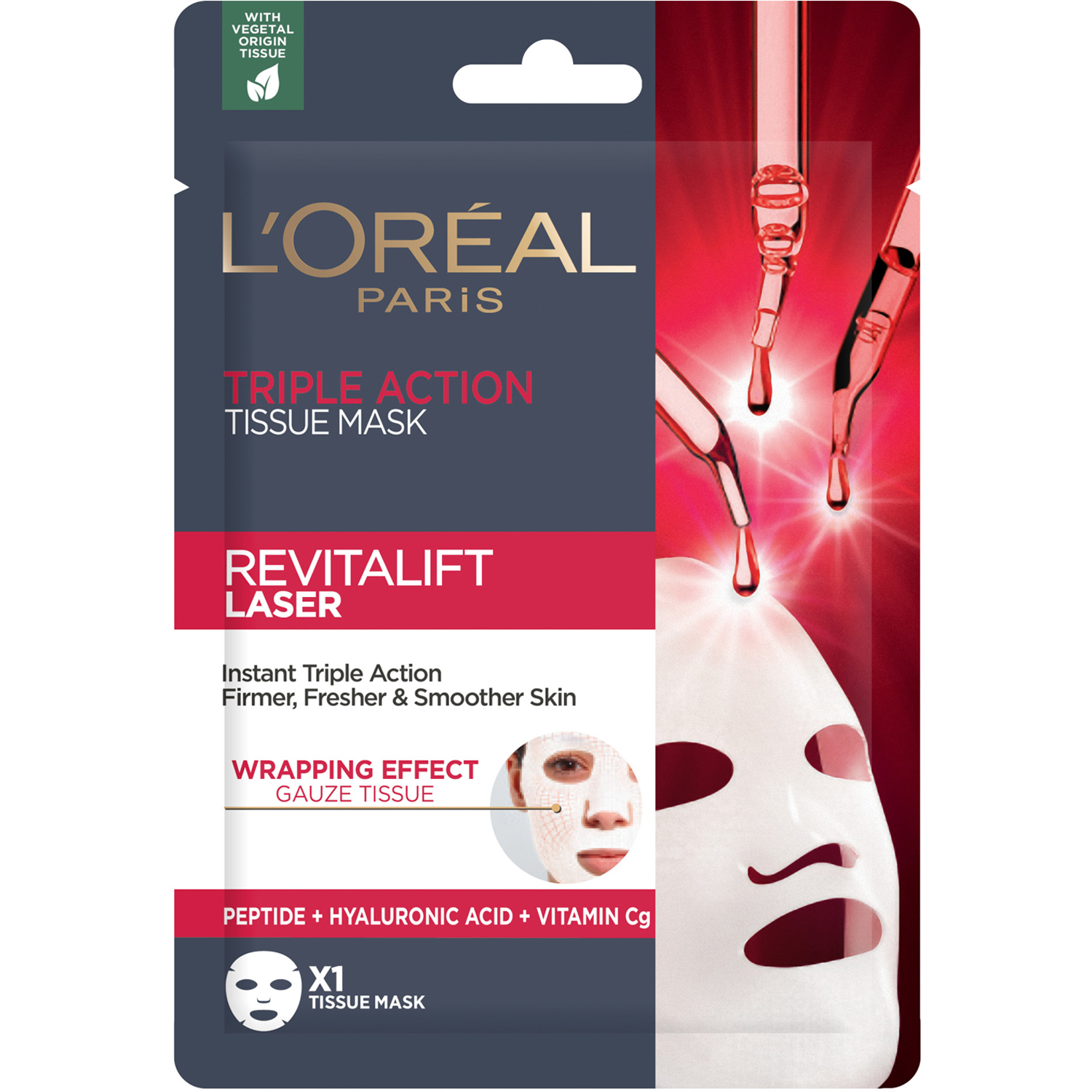 Revitalift Laser Sheet Mask, 28 g L'Oréal Paris Ansiktsmask