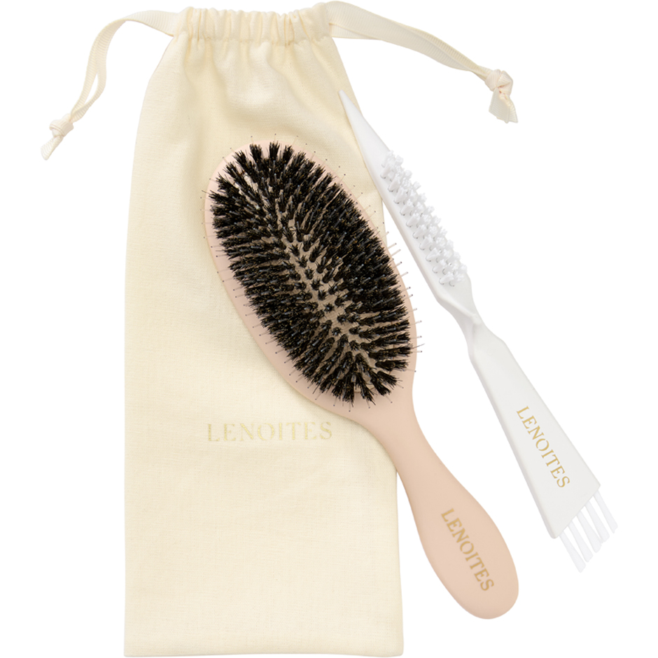 Hair Brush Wild Boar With Pouch And Cleaner Tool