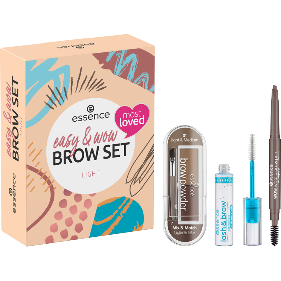 Alternativ bild 1 för essence Easy & WOW Brow Set Light 3 st