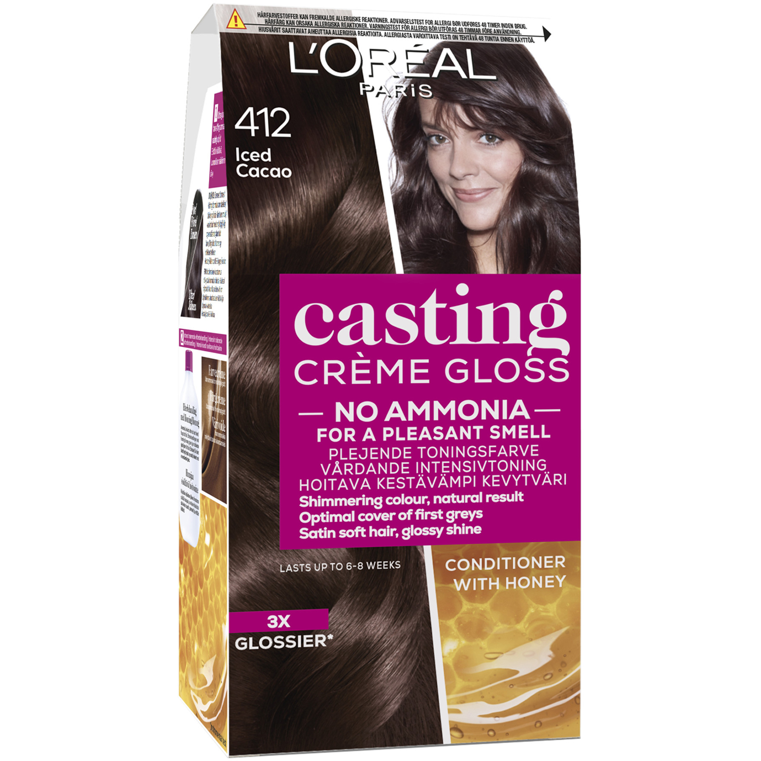 Köp L'Oréal Paris Casting Crème Gloss 412 Djup Askbrun, Iced Cacao L'Oréal Paris Färg fraktfritt