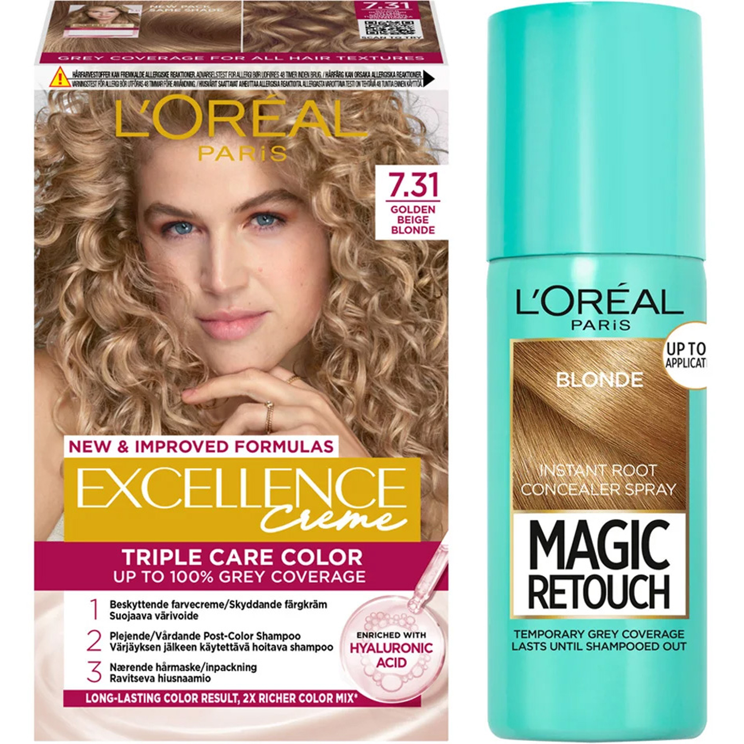 Excellence 7.31 + Magic Retouch Blonde