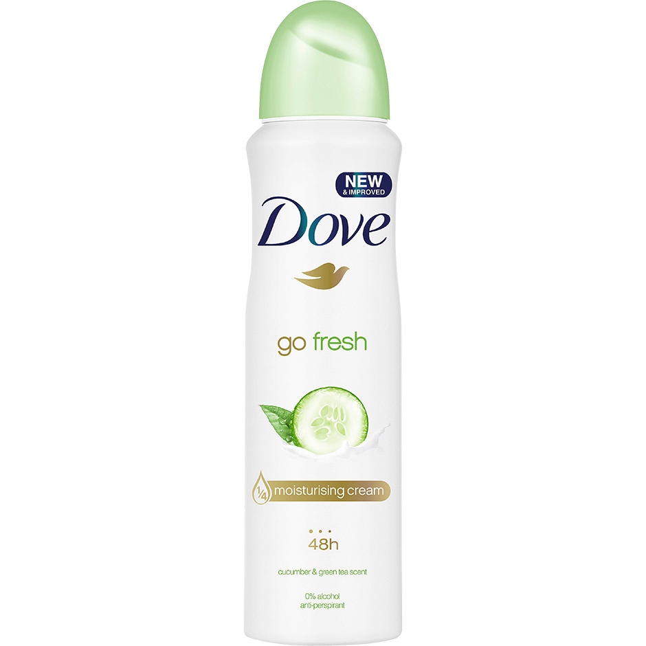 Köp Go Fresh Cucumber & Green Tea, Deodorant Spray 150 ml Dove Deodorant fraktfritt