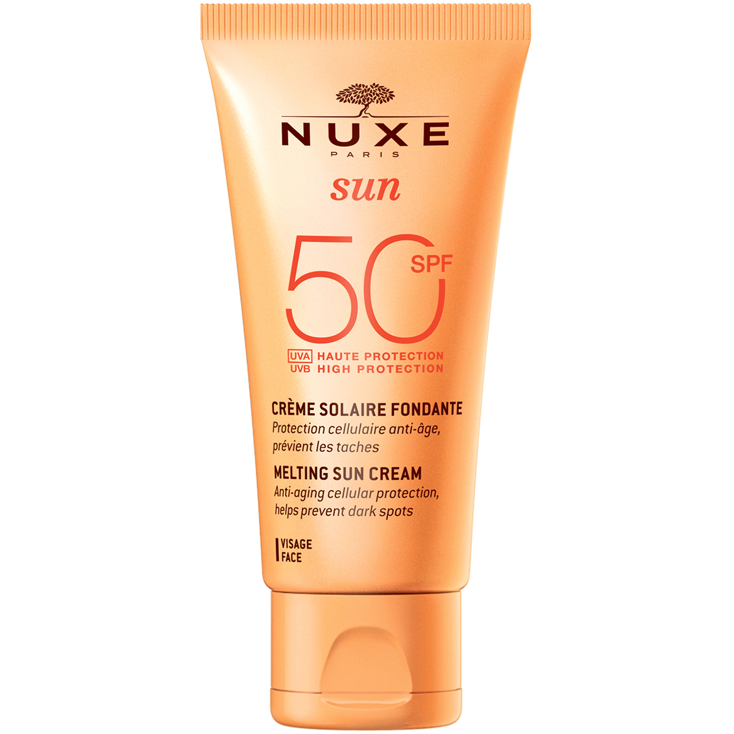 Köp NUXE Sun Melting Cream For Face SPF 50,  50ml Nuxe Solskydd fraktfritt