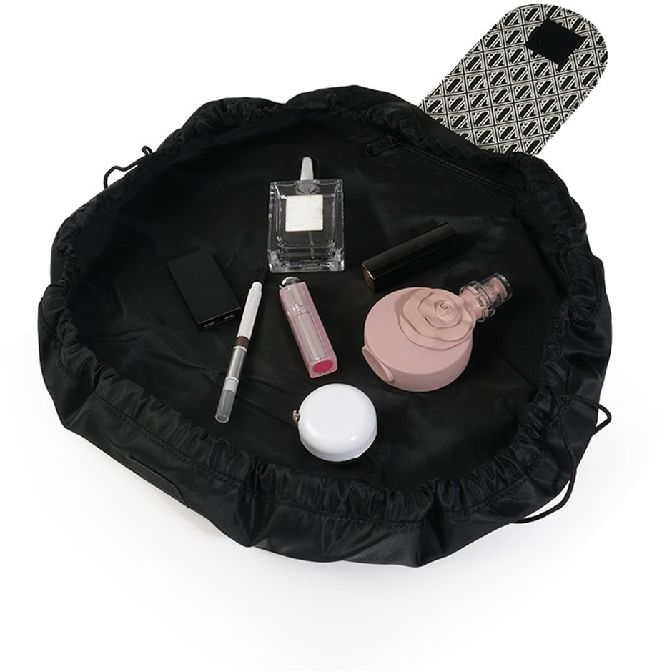 JLB Round Drawstring Bag M Black-White