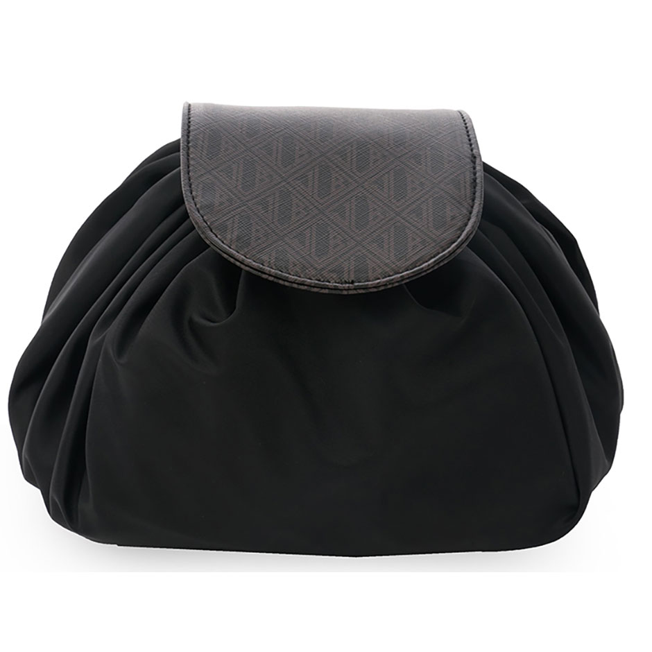 JLB Round Drawstring Bag M Black-Chocolate