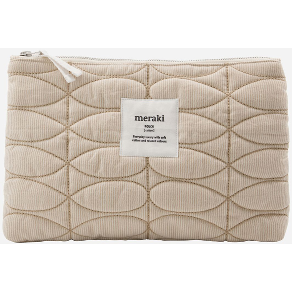 Produktfoto för Meraki - Makeup pouch - Mentha - Sminkväska - Off white/safari - Large - L30 x W3.5 x H20 cm