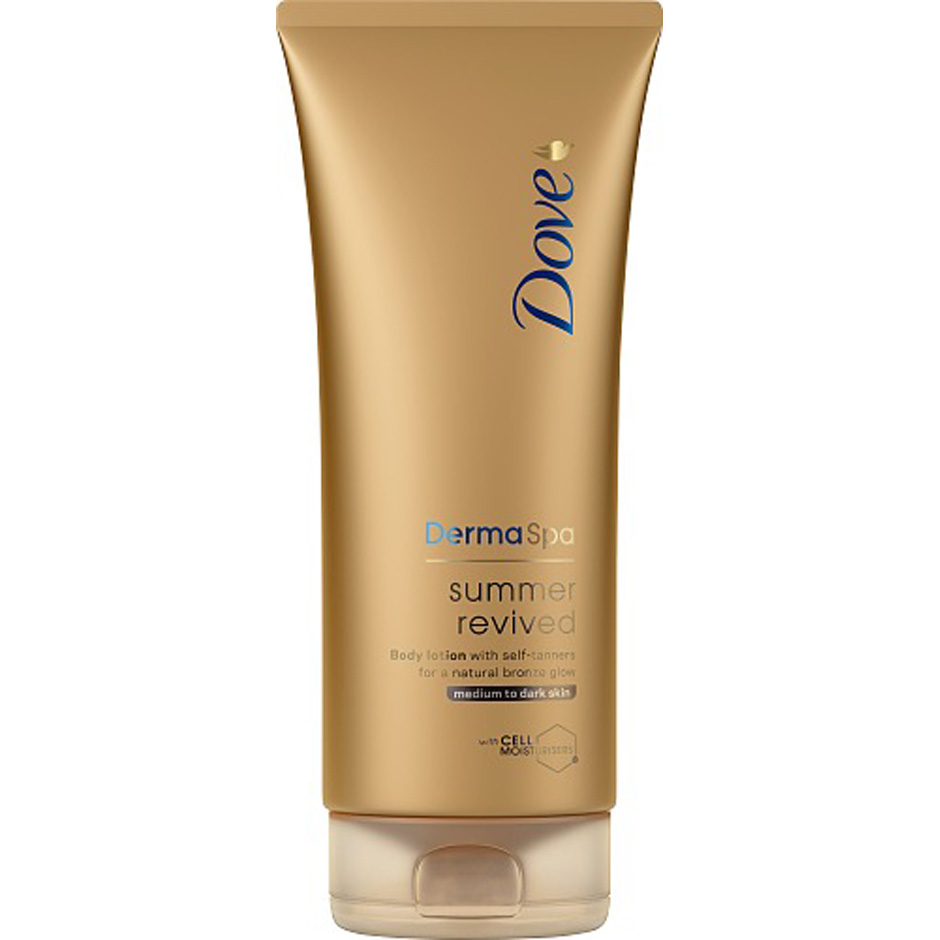 Köp DermaSpa, Summer Revived Lotion Dark 200 ml Dove Brun utan sol fraktfritt