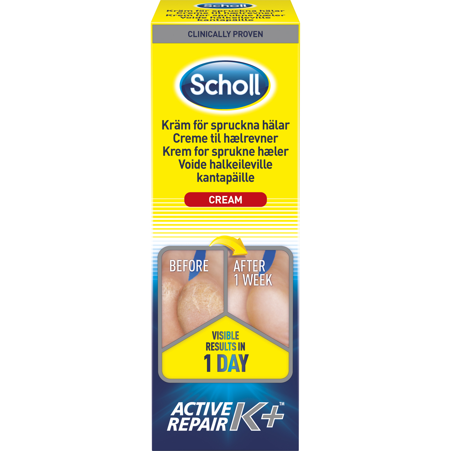 Cracked Heel Repair Balm Active Repair K+ 120ml, 120 ml Scholl Fotvård