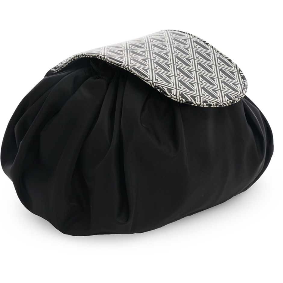 JLB Round Drawstring Bag M Black-White