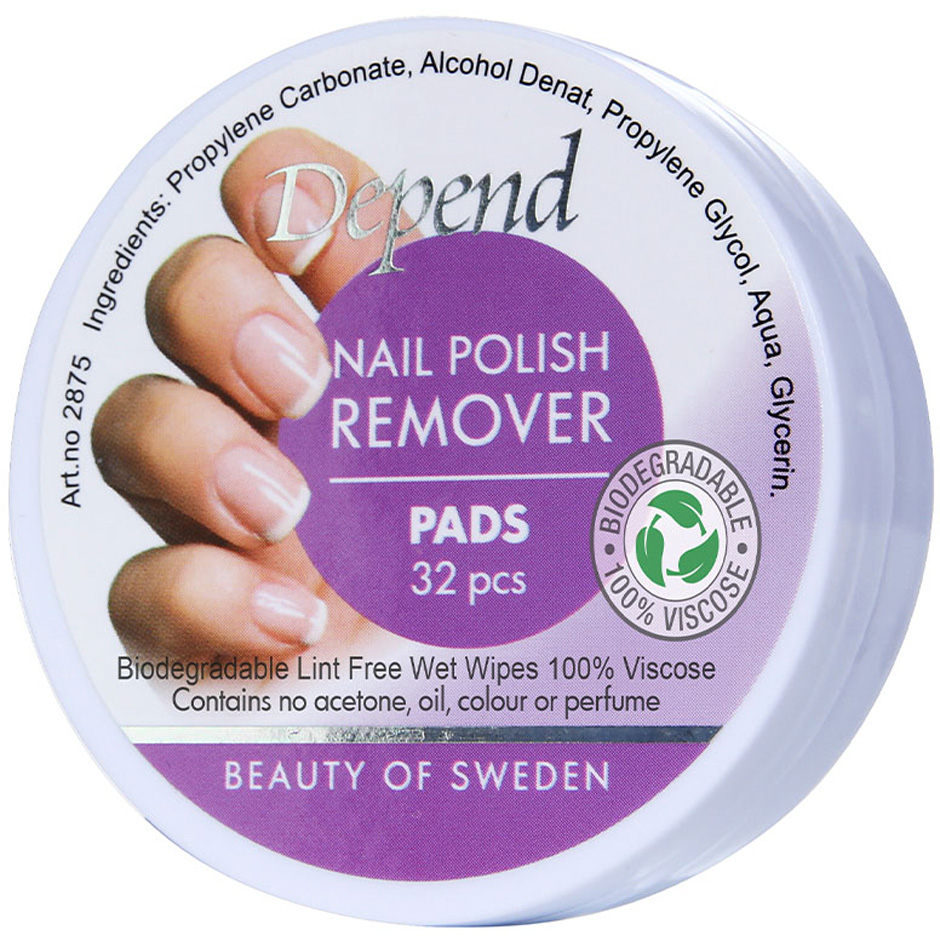 Köp Depend Nail Polish Remover Pads, Pads 32 pcs Depend Nagellacksborttagning fraktfritt