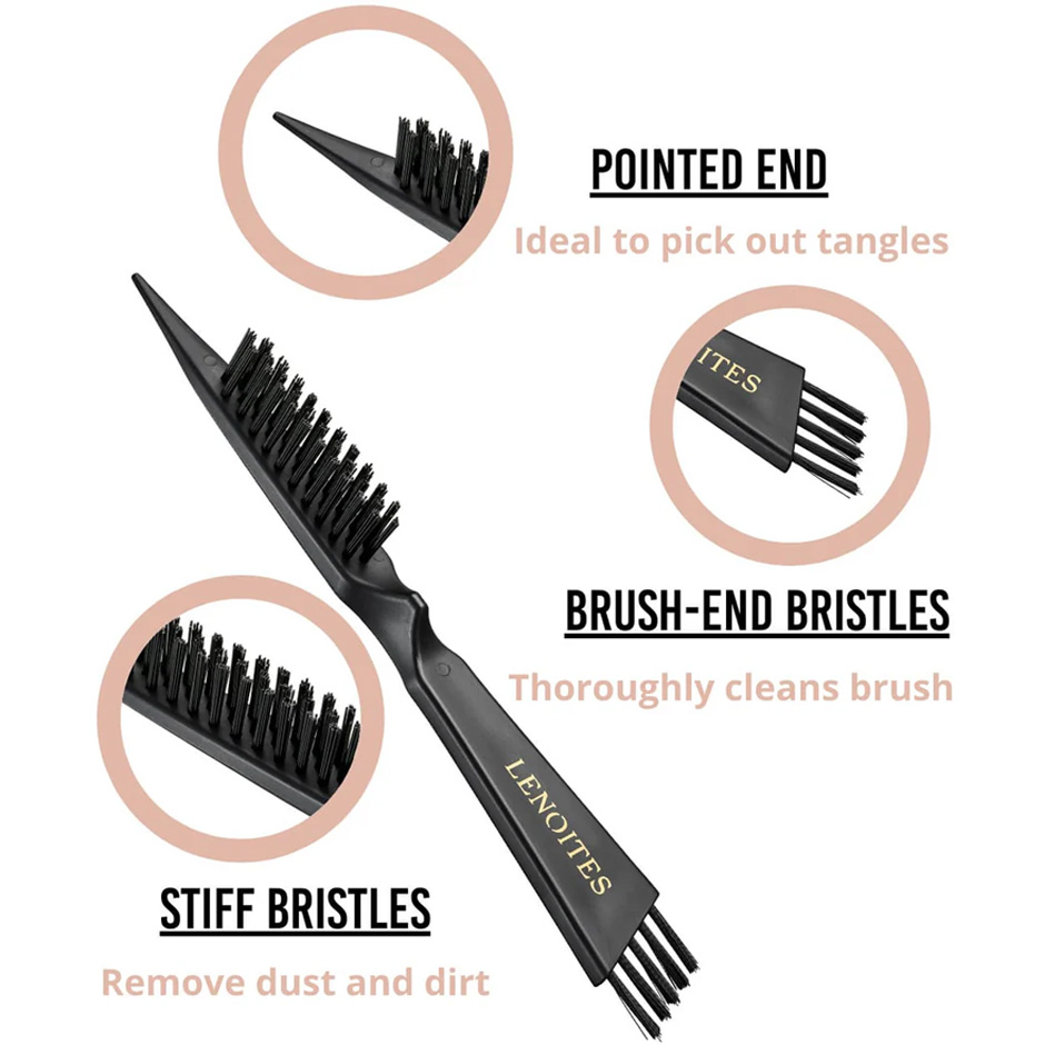 Hair Brush Wild Boar + Pouch and cleaner tool