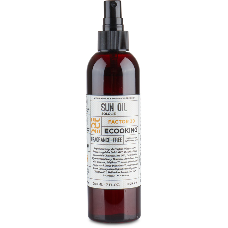 Sun Oil SPF 30 Fragrance Free, 200 ml Ecooking Solskydd & Solkräm