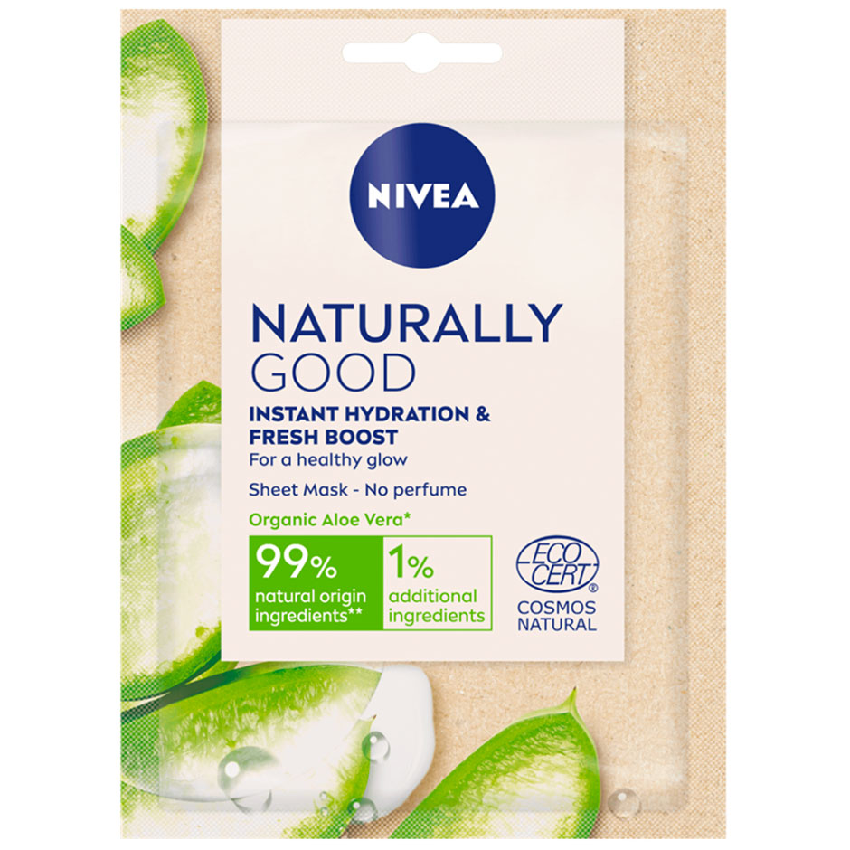 Naturally Good Aloe Vera Sheet Mask, 1 pcs Nivea Ansiktsmask