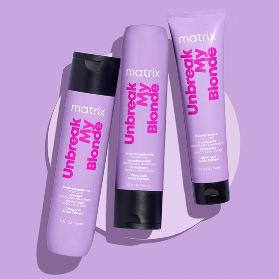 Matrix Unbreak my Blonde Routine with Leave-in