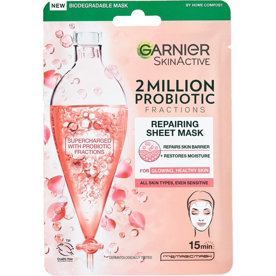 Garnier SkinActive 2 Million Probiotics Fractions Repairing Sheet Mask,